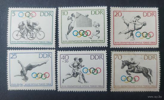 Германия, ГДР 1964 г. Mi.1033-1038 полная серия