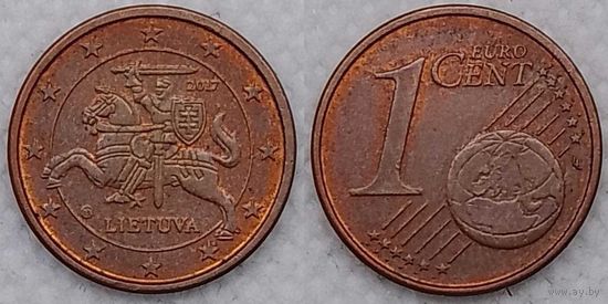 1 евроцент 2017 г Литва