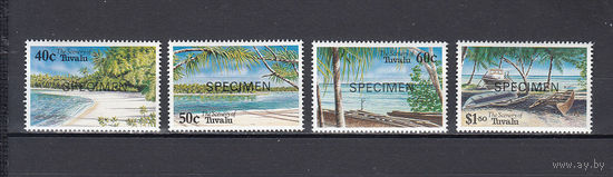 Берег океана. Тувалу. 1994. 4 марки (SPECIMEN). Michel N 679-682 (5,0 е)