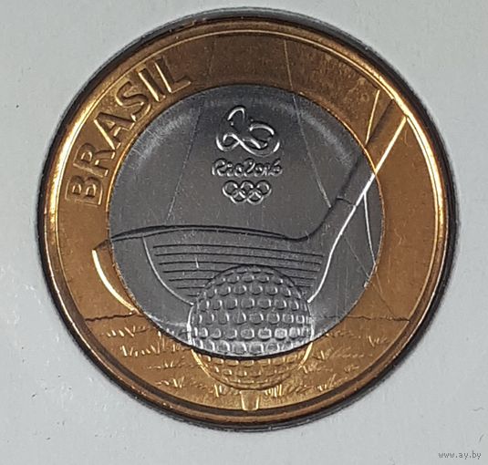 Бразилия 1 реал 2014 XXXI летние Олимпийские Игры, Рио-де-Жанейро 2016 - Гольф