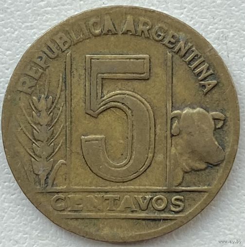 Аргентина 5 сентаво 1948 г.