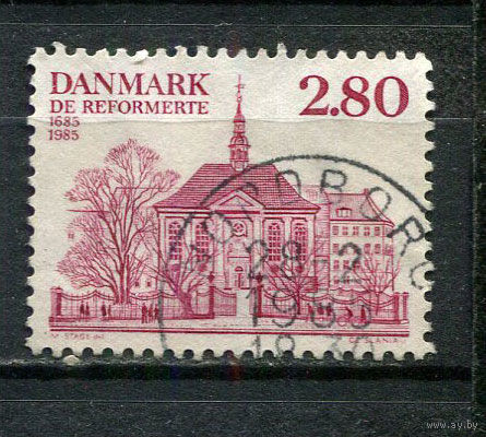 Дания - 1985 - Реформатская церковь - [Mi. 828] - полная серия - 1 марка. Гашеная.  (Лот 8JA)-TG3P52