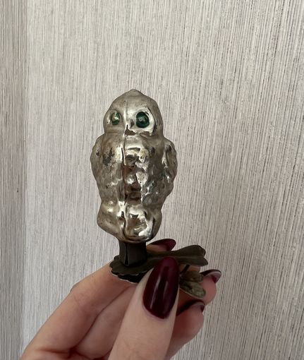 Елочная игрушка филин сова прищепка