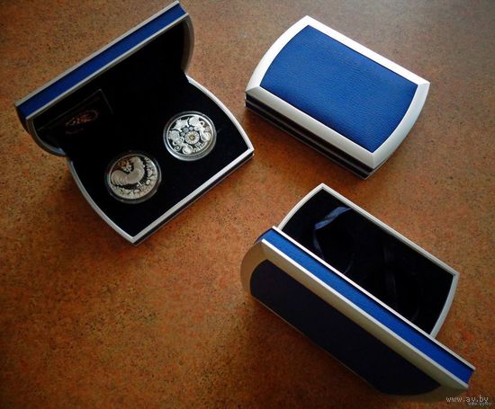 Оригинальный футляр на 2 серебряные монеты НБРБ ВОЗМОЖЕН ОБМЕН