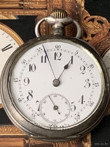 Серебряные карманные часы 1920 г.
