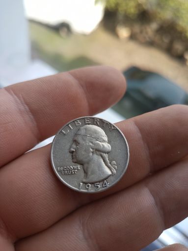 США 1/4 доллара 1954 серебро