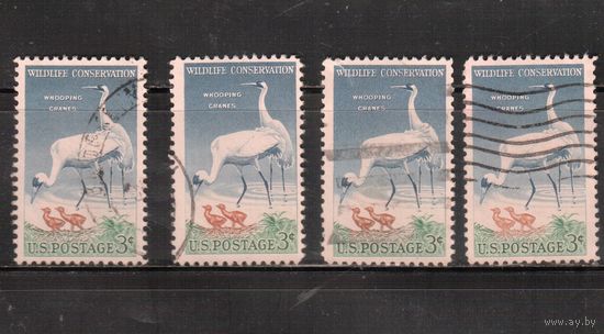 США-1957, (Мих.721), гаш. , Фауна, Цапля(одиночка) ,цена за 1 м на выбор