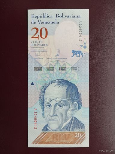 Венесуэла 20 боливаров 2018 UNС