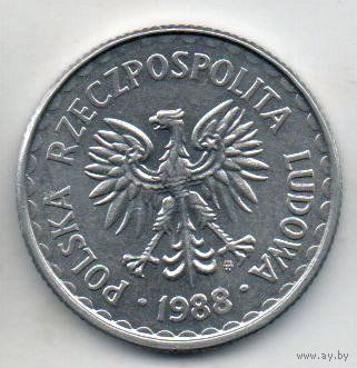 НАРОДНАЯ РЕСПУБЛИКА ПОЛЬША 1 ЗЛОТЫЙ 1988.