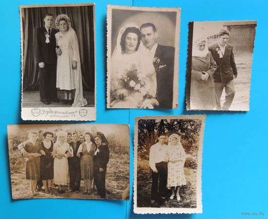 Фото "Свадьба", Гомельщина, 1940-1950-е гг., д.Красное, 5 шт.