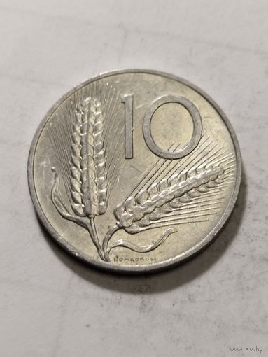Италия 10 лир 1972