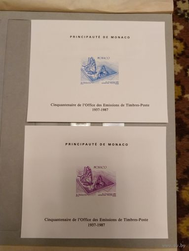 1987 Монако 4 марки прооф пробы proof фауна бабочки насекомые редкость RARE (б-2)