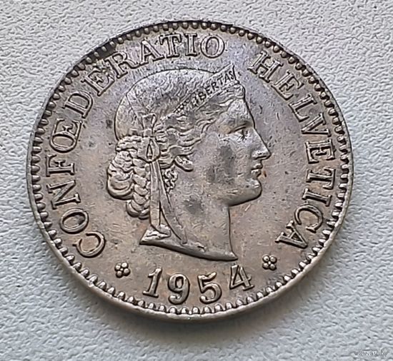 Швейцария 5 раппенов, 1954 1-15-40