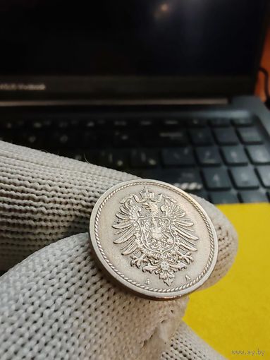 5 пфеннигов 1888 (А). отличная. СМОТРИТЕ ДР. МОИ ЛОТЫ. Большая распродажа!