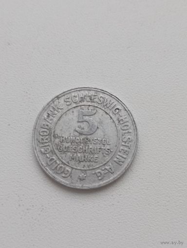 ШЛЕЗВИГ-ГОЛЬШТЕЙН 5 марок 1923 год