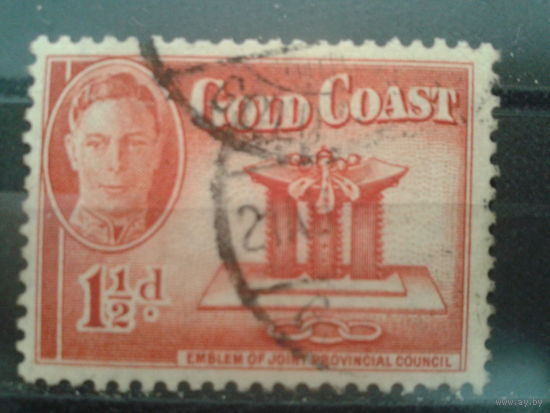 Золотой берег, колония Англии, 1948. Стандарт. Король ГеоргVI, 1 1/2d