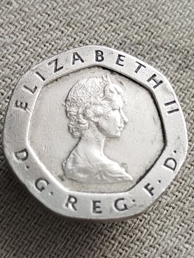 Распродажа - 20 пенсов 1982г.,Елизавета 2,Великобритания