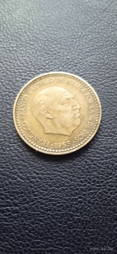 Испания 1 песета 1953 г.