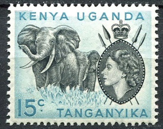 Кения Уганда Танганика 1954 ** Слоны марка из серии  Британские колонии