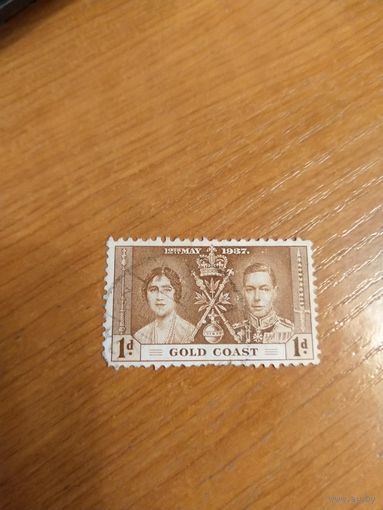 1937 Британская колония Золотой Берег коронация (1-5)