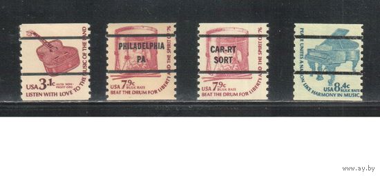 США-1976-1979, (Мих.1256-1404), **/* , Стандарт, Музыка