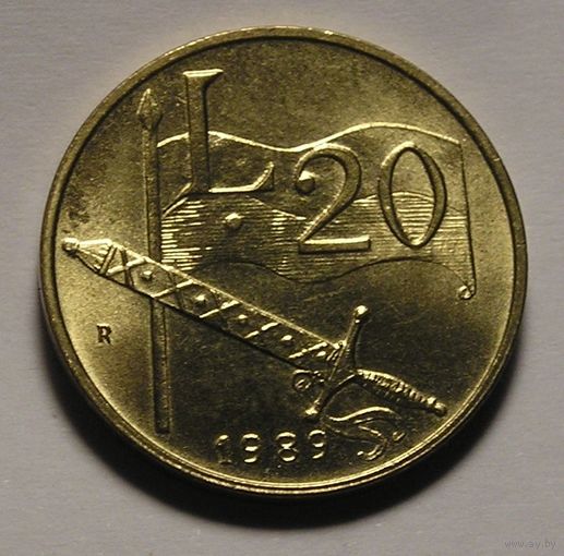 Сан-Марино, 20 Лир 1989 Меч