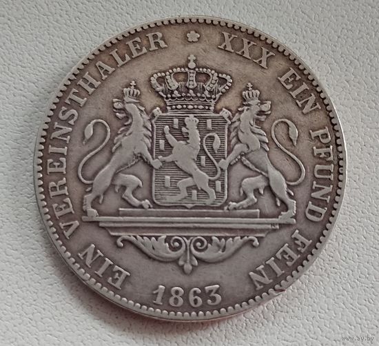 Вереинсталер ( Союзный) Герцогство Нассау 1863 год