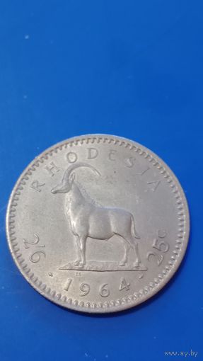 Родезия 2,5 шиллинга,25 центов 1964