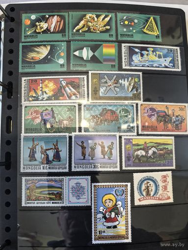 Сборный лоток чистых марок Монголия 13