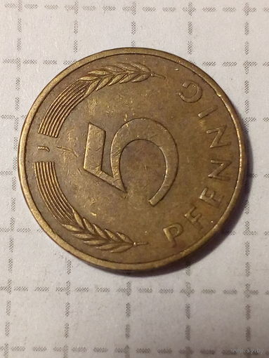 5 Пфеннигов ФРГ 1976 год J