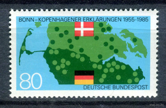 Германия (ФРГ) - 1985г. - 30 лет декларации между Боном и Копенгагеном - полная серия, MNH [Mi 1241] - 1 марка