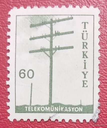 Турция, 1959 г., стандартный выпуск, телеграфный столб