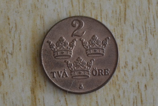 Швеция 2 эре 1940 с 1 руб