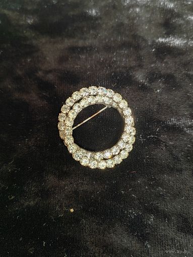 Брошь "Два кольца" Чехословакия