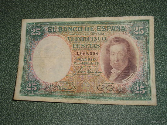 Испания, 25 Песет 1931