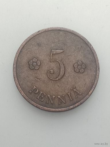 Финляндия 5 пенни 1930 года .