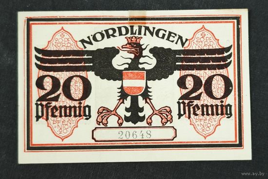 1919 год Германия 20 пфеннигов