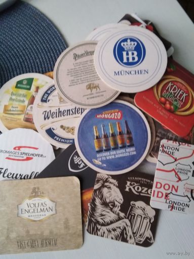 Подставка под пиво. Коллекция - 142 штуки.