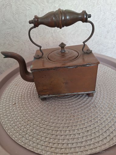 Старинный прямоугольный чайник Англия 19век Клеймо
