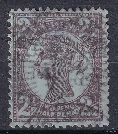 16.Aust. Великобритания. Австралийские штаты. Квинсленд. Виктория. Стандарт. 1897/07 гг. 2 1/2p. Mi.#98.