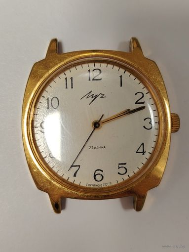 Редкие 23 камня  большие часы Луч состояние Ау 10