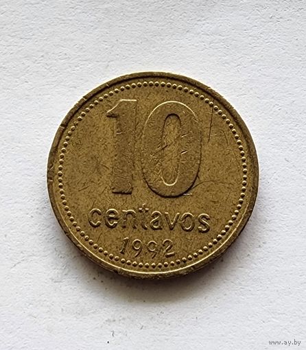 Аргентина 10 сентаво, 1992