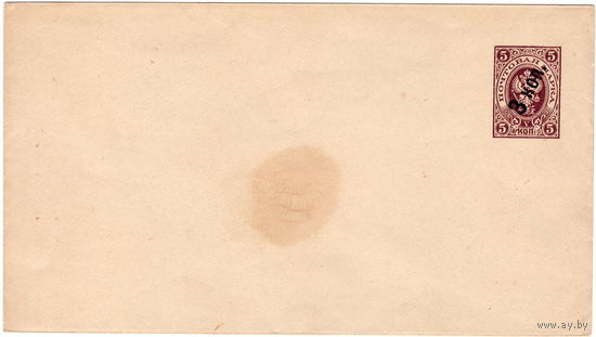 Рос. Имп., маркированный конверт, 1909 г., 143 х 81 мм