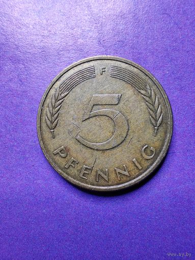 Германия ФРГ 5 пфеннигов 1991 F