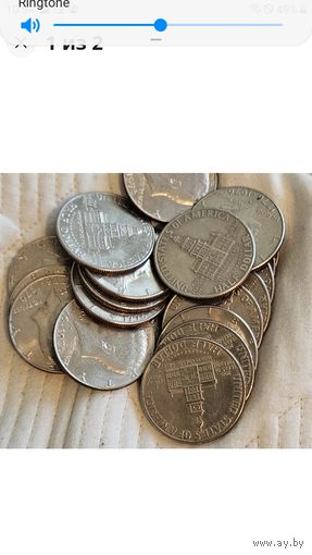 50 центов (халф) 1976 Д США ролл 20 штук 200 лет независимости