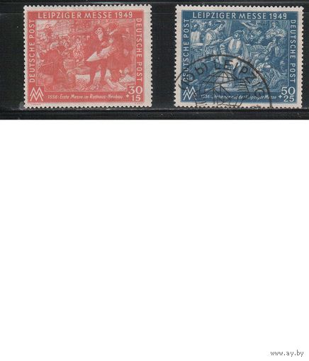 Германия-1949,(Мих.230-231) * / гаш. ,  Лейпцигская ярмарка , Советская зона оккупации,(полная серия)