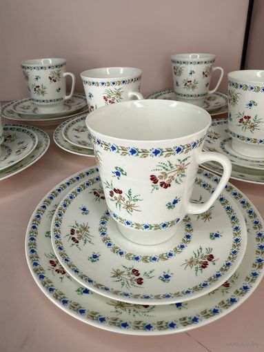 Набор из 6-ти кофейных трио ,ЛФЗ