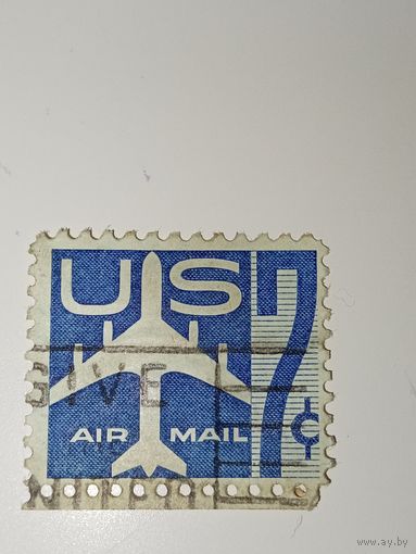 США 1958 Авиапочтовая марка США, номиналом 7 центов.