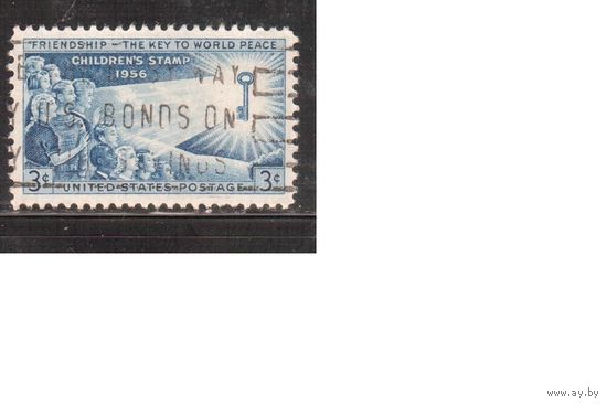 США-1956, (Мих.707), гаш. ,Дети, (одиночка),