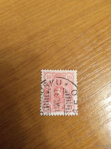 1889 Россия Великое княжество Финляндское зуб 14 на 13 герб (4-8)